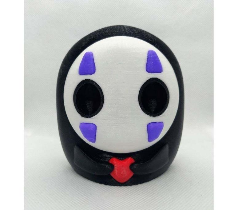 Multicolour No Face with heart - Spirited Away Studio Ghibli inspired