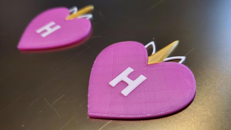 Cute personalized unicorn heart monogram charm | Letters A-Z & blank