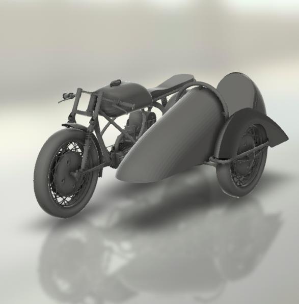 Moto Guzzi Albatros with sidecar 1949