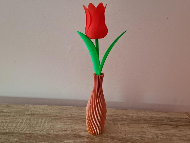 Narrow Twisted Vase