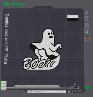 2D Boo Butt Ghost