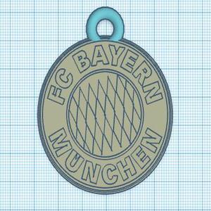 FC Bayern München Logo Keyring Schlüsselanhänger
