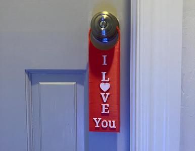 I love You - Door Hanger