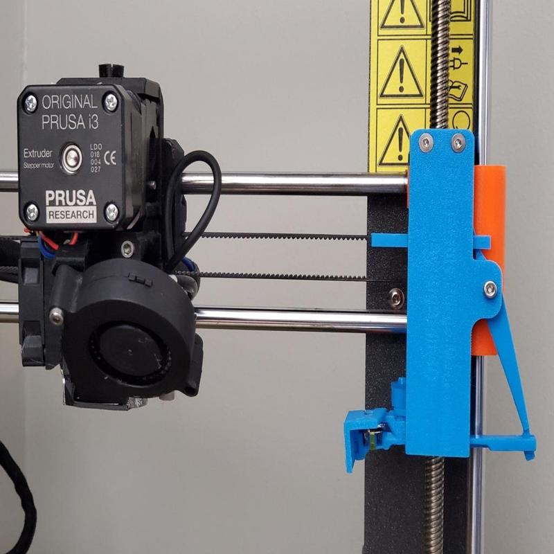 Retractable Purge Mechanism, for MultiColor 3D printing, Replaces purge blocks & wipe towers