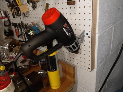 Hot Air Gun Holster for Peg-board
