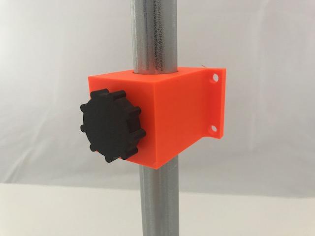 Makerpipe Bolt-Down Slider with a Hand Bolt for EMT Conduit