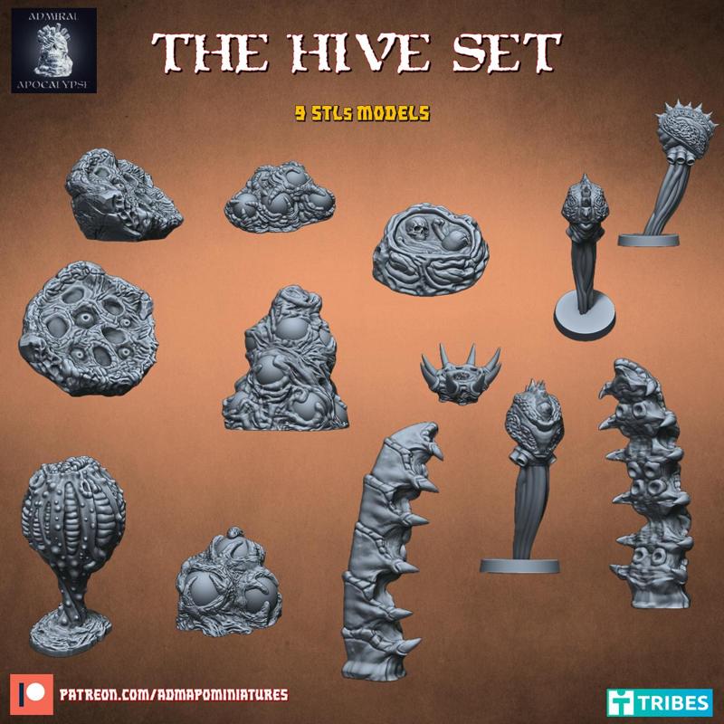 Hive Terrain Set (pre-supported)