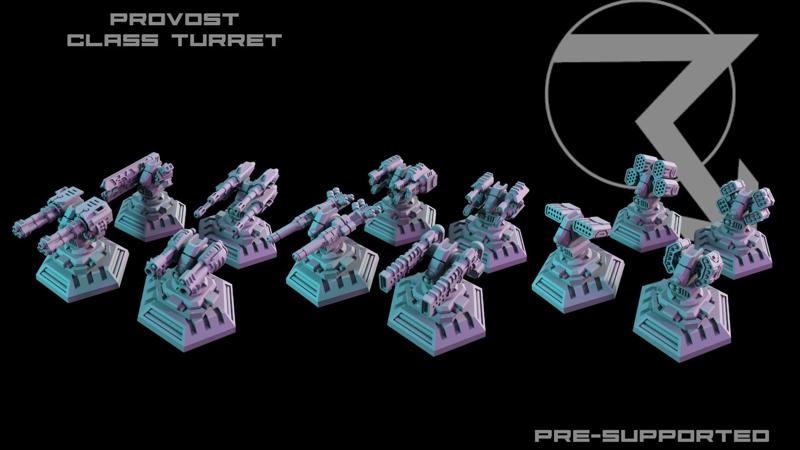HEXTECH - Defensive Turret Expansion (Battletech Compatible Terrain)