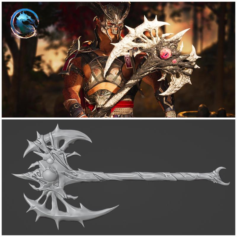 Shao Kahn axe from MK1 - Furious Crusader Axe