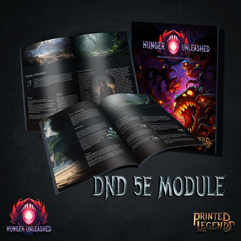 Hunger Unleashed DnD 5e Module (Level 3-5) + Artworks + Maps + Tokens