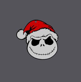 Skeleton Jack Santa Keychain Keyring