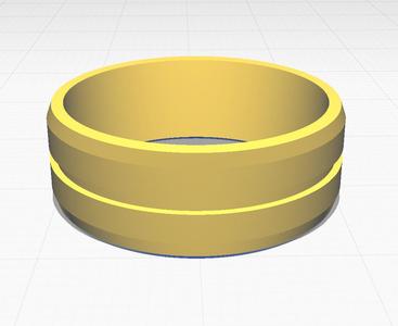 Broad ring bevelled edges