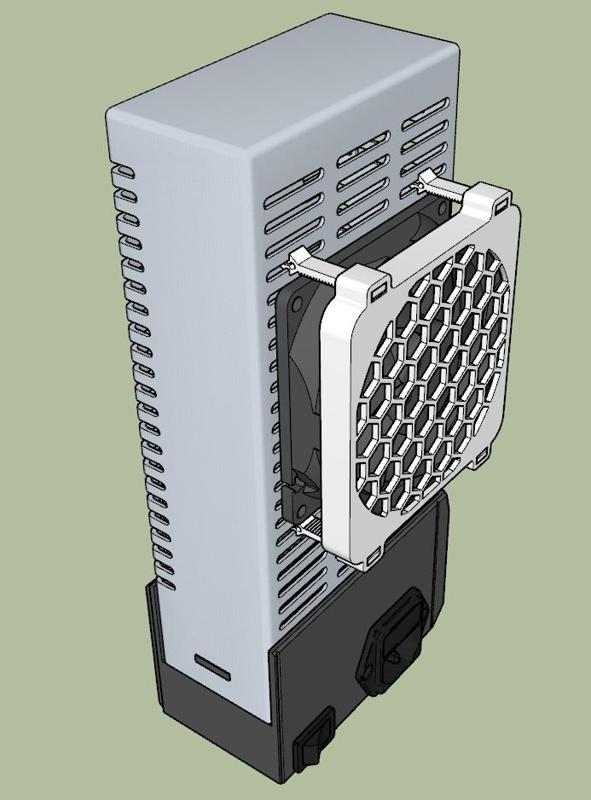 Prusa i3 MK2S 80mm PSU Fan Mount (2 options)