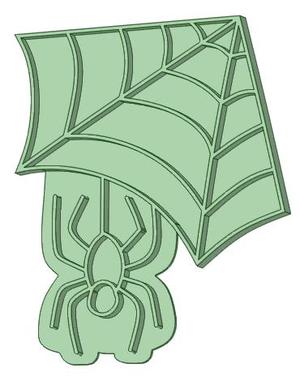 Spider with spider web cookie cutter