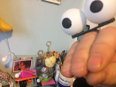 Ping Pong ball finger puppet