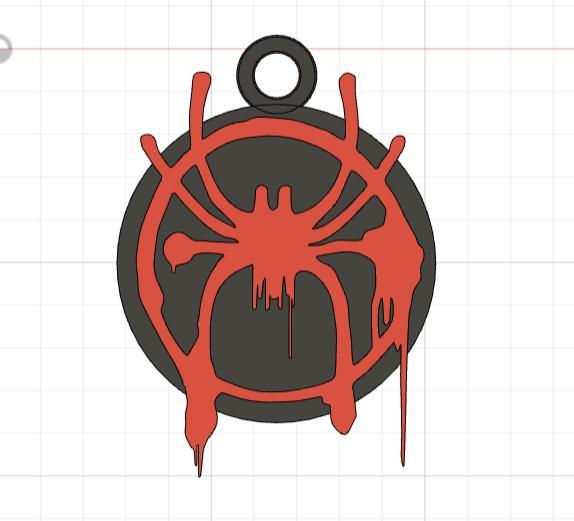 Miles Morales Spider Keychain