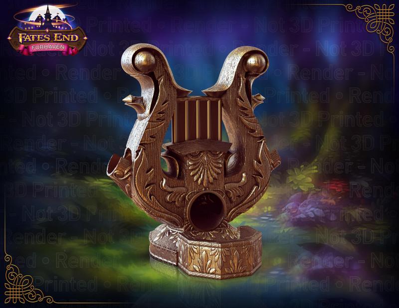 Bard's Lyre of Inspiration Dice Tower - SUPPORT FREE!