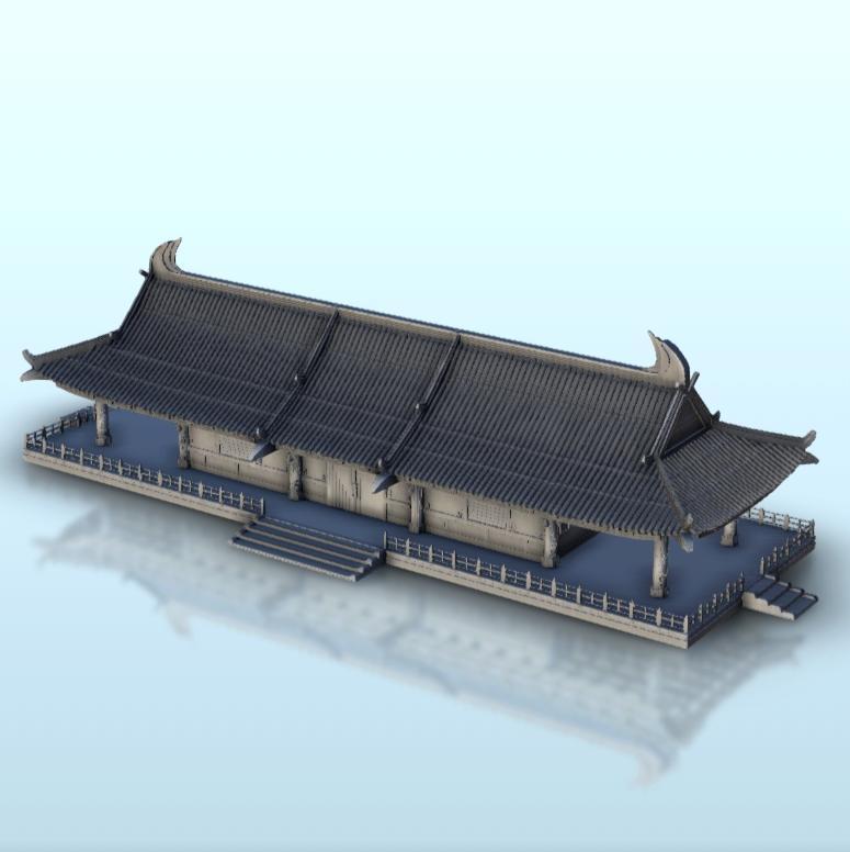 Asian longhouse 22 - Asia Terrain Clash of Katanas Tabletop RPG terrain China Korea WW2