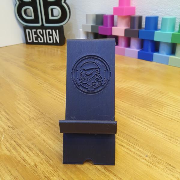 phone stand with Stormtrooper logo