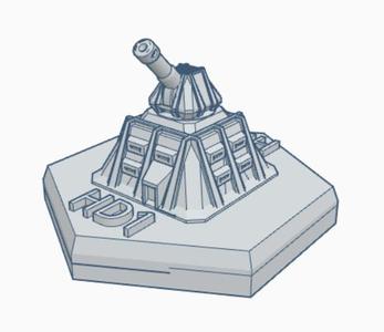 Long Tom Artillery Emplacement Hex Map Scale HMSMil037