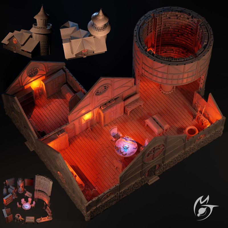 Magic Item Shop & Mansion - modular OpenLOCK terrain