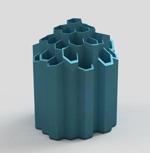 Hexagonal pen holder