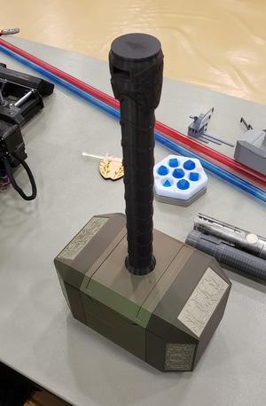 Multi-part Lifesize Mjolnir: The Hammer of Thor