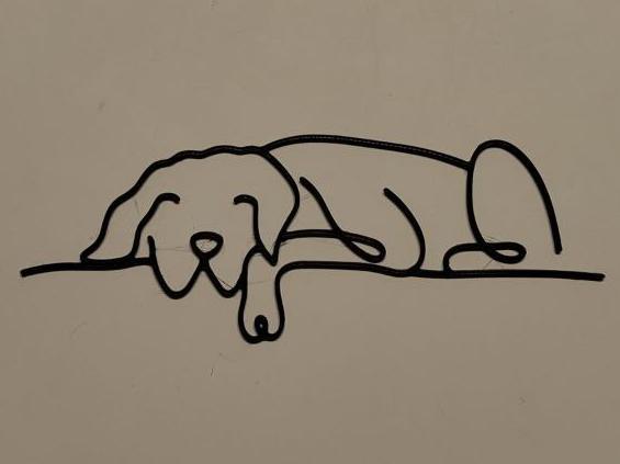 sleeping dog line art