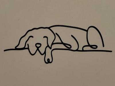 sleeping dog line art