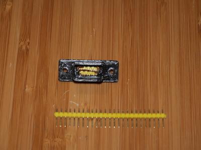 DB9 male socket (just add 0.1" header)