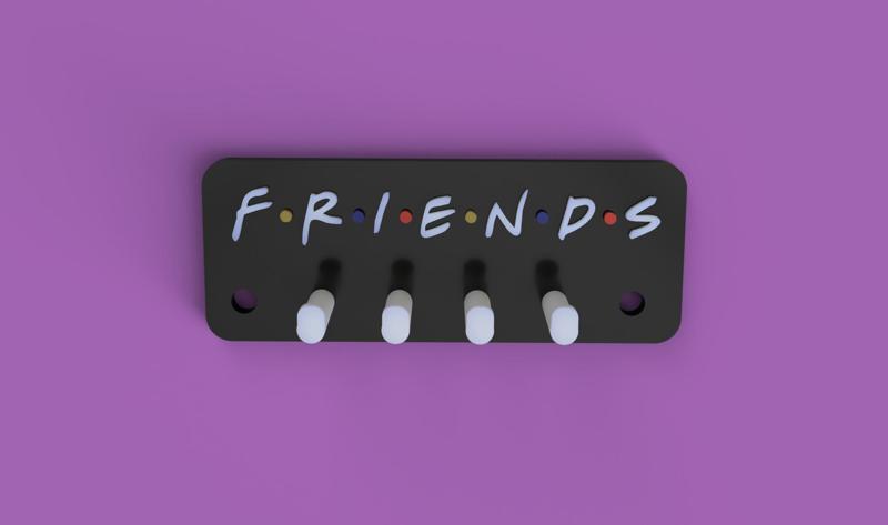 FRIENDS KEYS HOLDER PrintInPlace / Key Holder Friends / Key Holder Wall