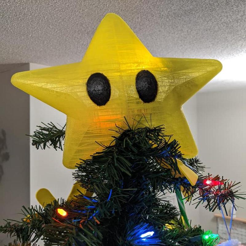 Resliced Mario Power Star Tree Topper
