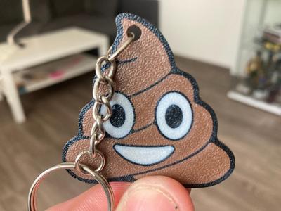 Poop emoji keychain STL