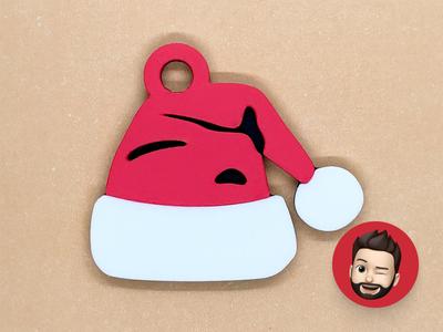 Christmas hat keychain