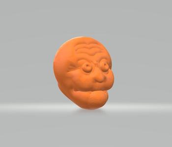 Creepy old man head