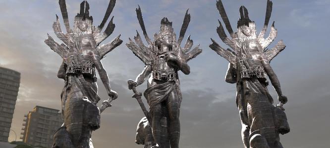 Roman God Mars abstract Wings Dark