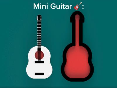 Miniature Guitar With Box 