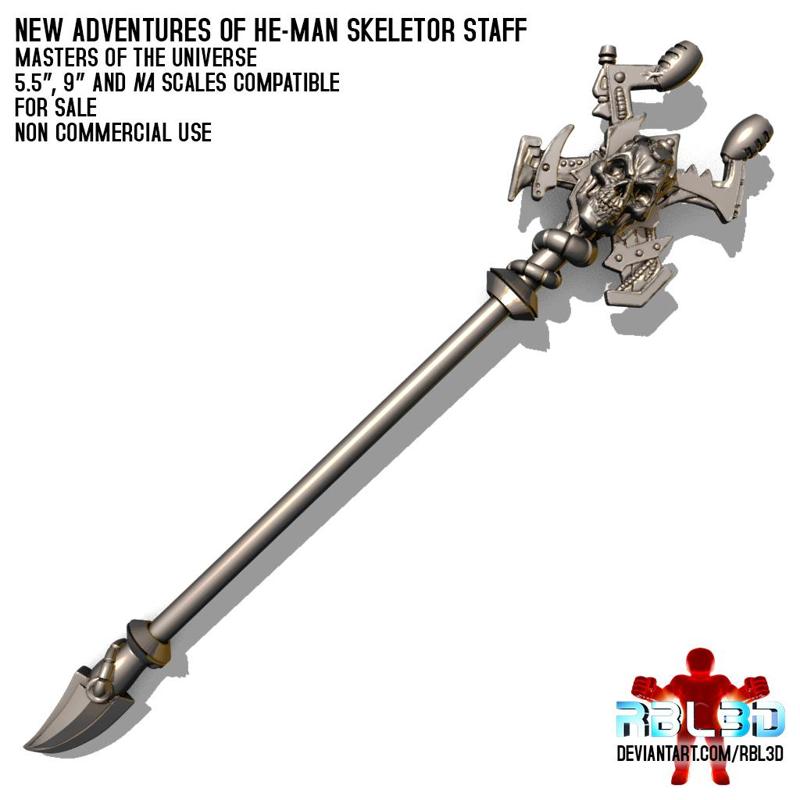 New Adventures of He-man Skeletor Staff Redesign