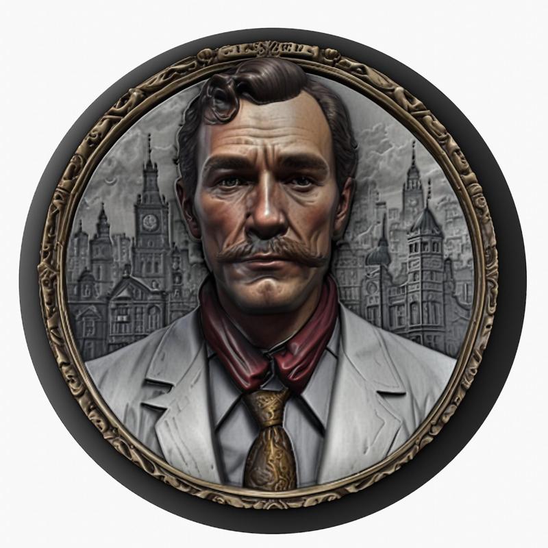 Sherlock Holmes (Sherlock Holmes) medallion pendant