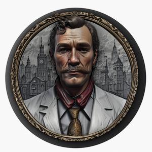Sherlock Holmes (Sherlock Holmes) medallion pendant