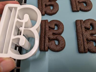 alto clef or tenor clef cookie cutter (c-clef)