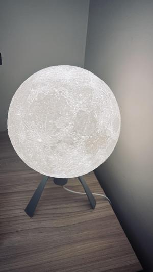Lithophane Moon Lamp with GU10 light bulb fitting and connection box