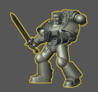 Space Marine Silver Skull Hero