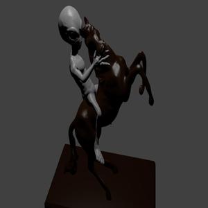Alien on horse