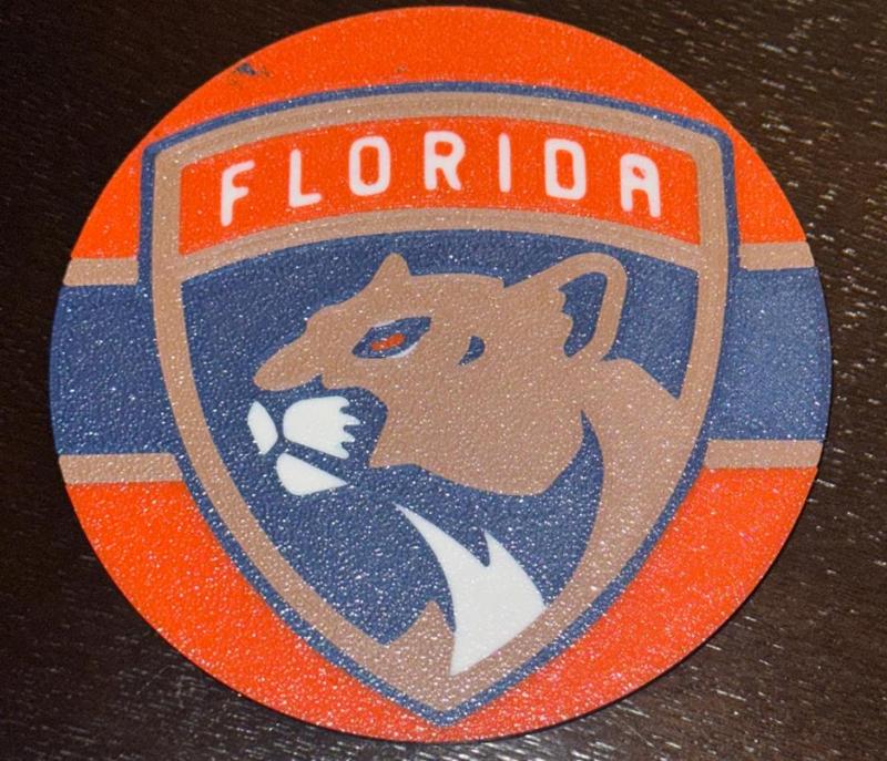 FLORIDA PANTHERS COASTER SET WITH CADDY