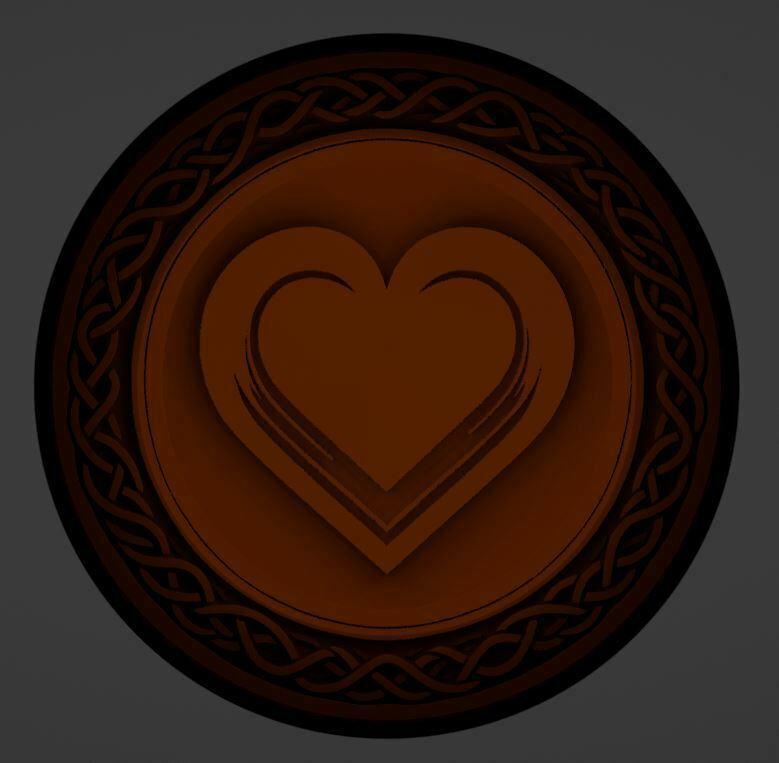 CELTIC VALENTINE'S DAY HEART STAMP