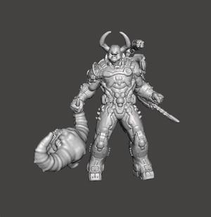 SLAYER DAEMONIC ARMOR FATALITY MINIATURE MODEL FIGURE FOR SCIFI GAMES RPG DND