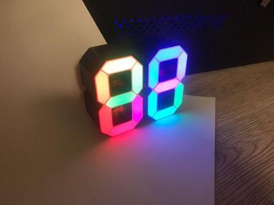 7 Segment 2 Digit Case for 5mm Ws2812b