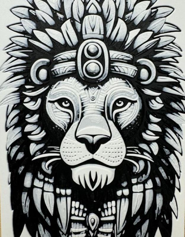 Lion - Hueforge 2 colors only