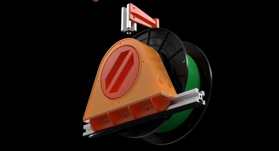 2040 Filament Spool Mount Longitudinal Mount for 4" Bearings